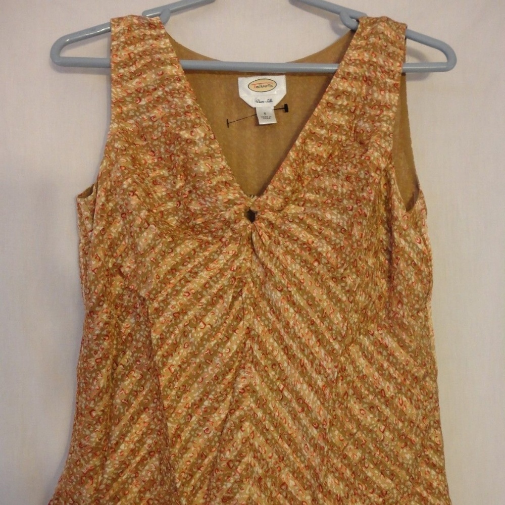 Talbots Sz 6 Shimmery Sleeveless  silk Blouse